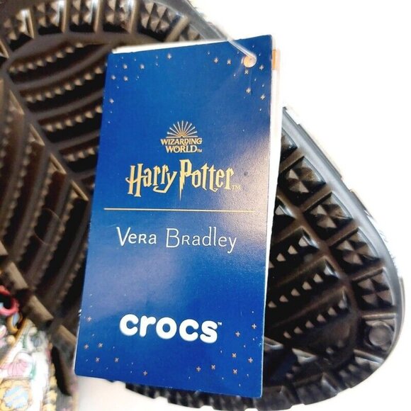 CROCS Classic Harry Potter Vera Bradley Clog Sandals Mens Size 13 Black Multi - Picture 10 of 11